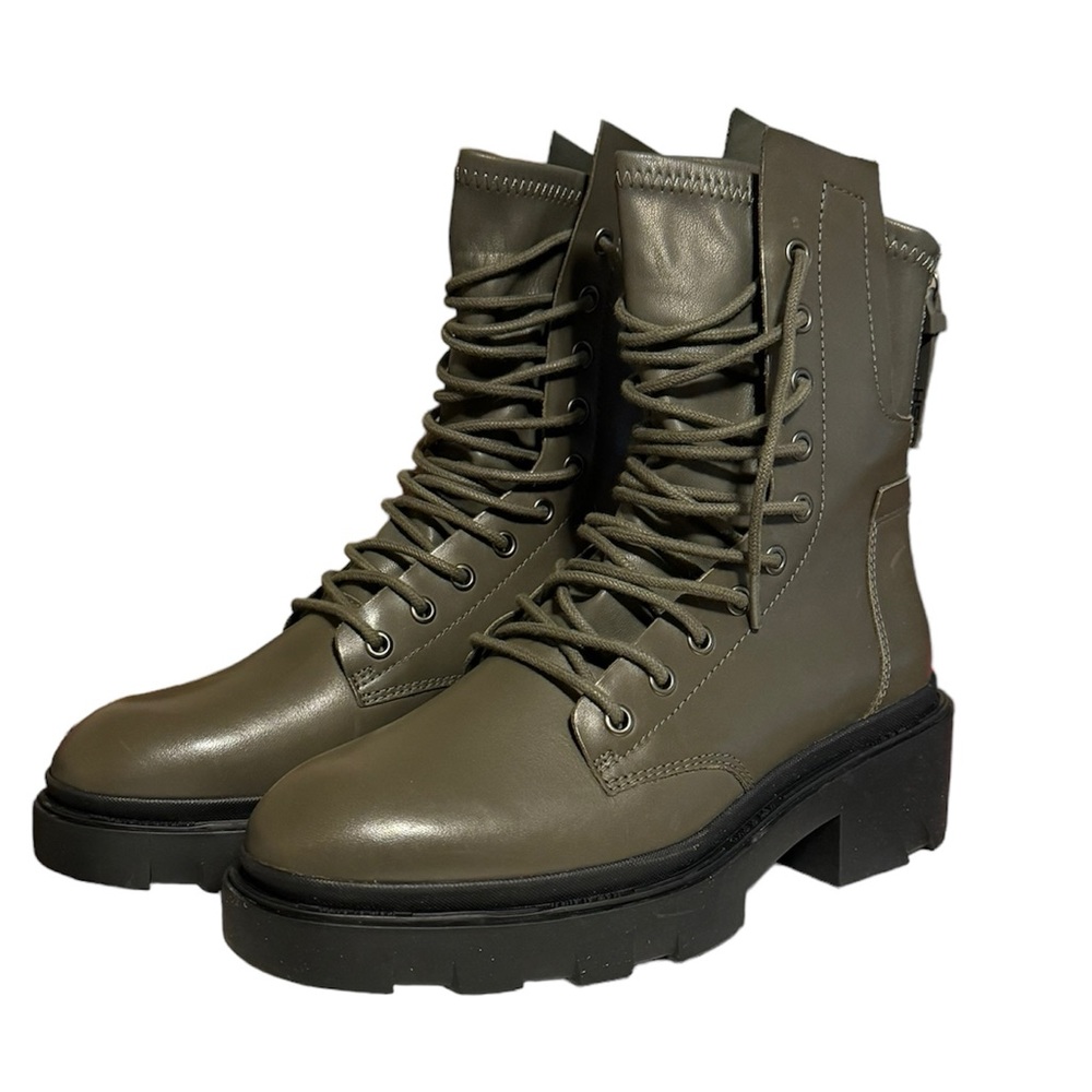 Ash Olive leather boots size 39 New